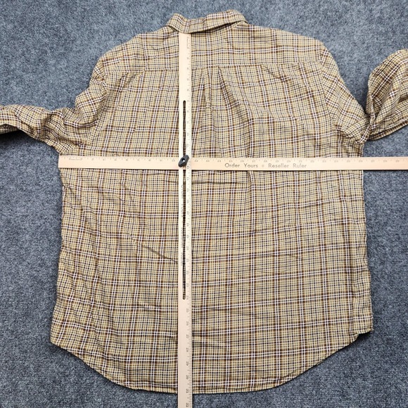 Vintage Filson Shirt Mens XL Brown Plaid Cotton Button Front Made Hong Kong 90s - Picture 5 of 8